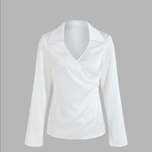 White Silk style shirt